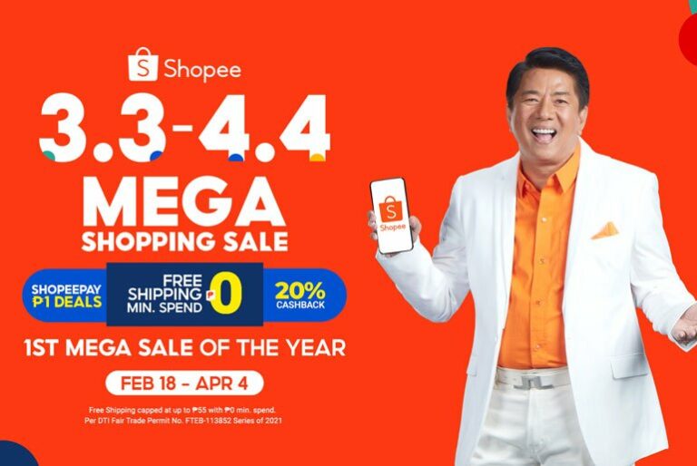 shopee 3.3 - 4.4 mega shopping sale