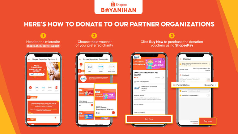 Shopee Bayanihan Donate to Typhoon Odette Victims