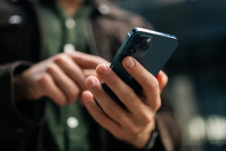 man holding a smartphone