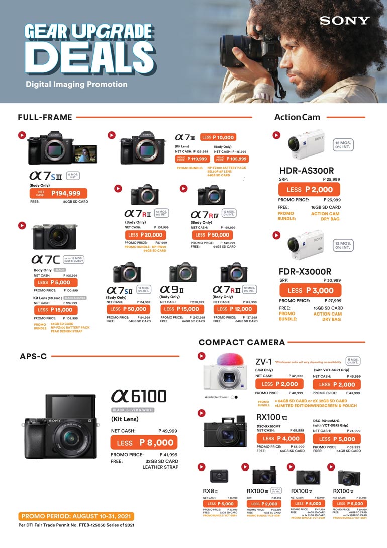Sony Philippines announces Gear Upgrade Deals promo for your content