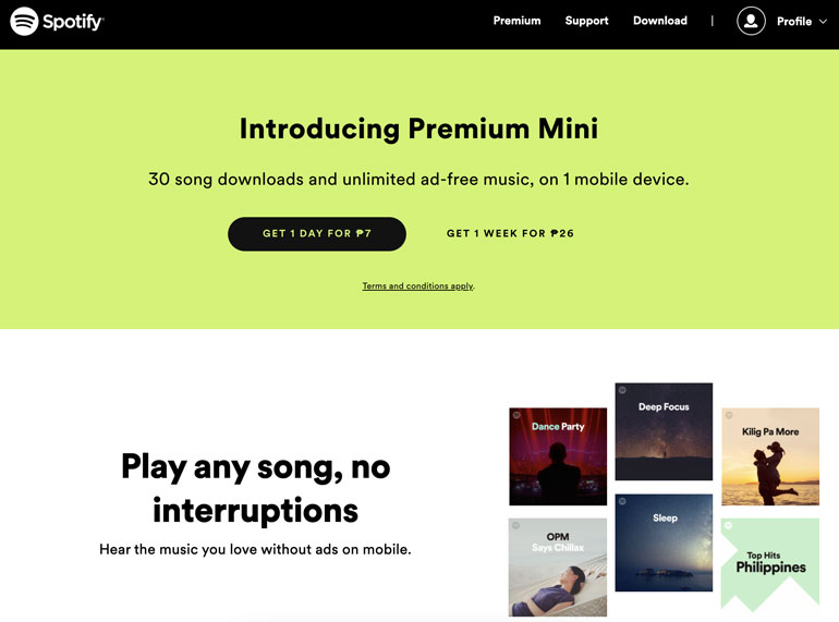 Spotify Premium Mini Philippines