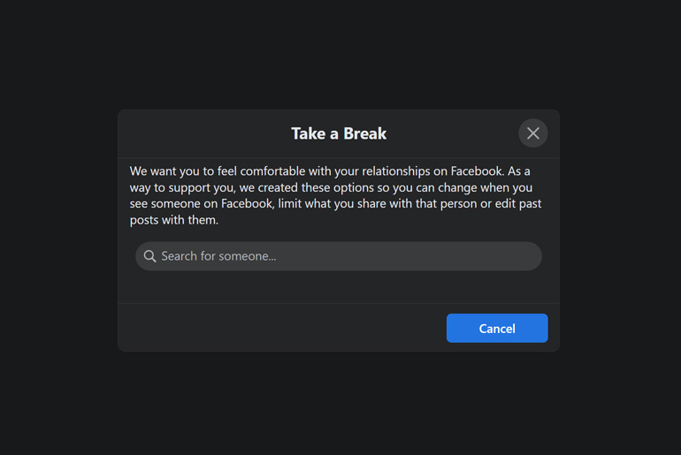Facebook Take a Break