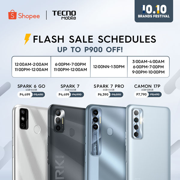 TECNO Mobile Shopee 10.10 sale