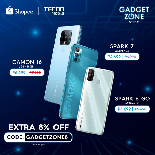 TECNO Mobile deals are coming to Shopee Gadgetzone 