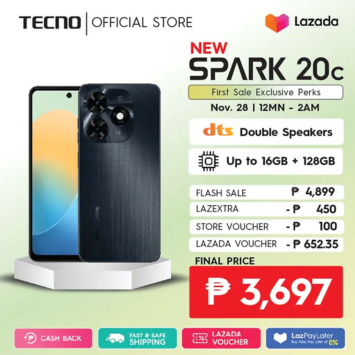 Tecno Spark 20C Price Philippines Lazada