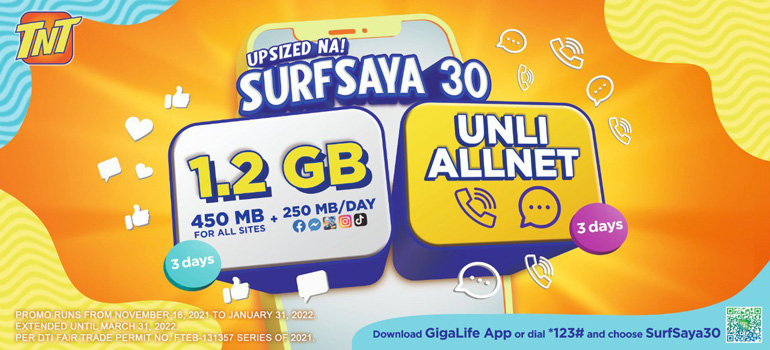 TNT SurfSaya 30 Prepaid Promo