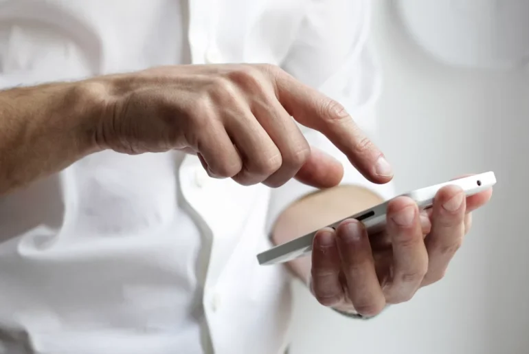 using smartphone