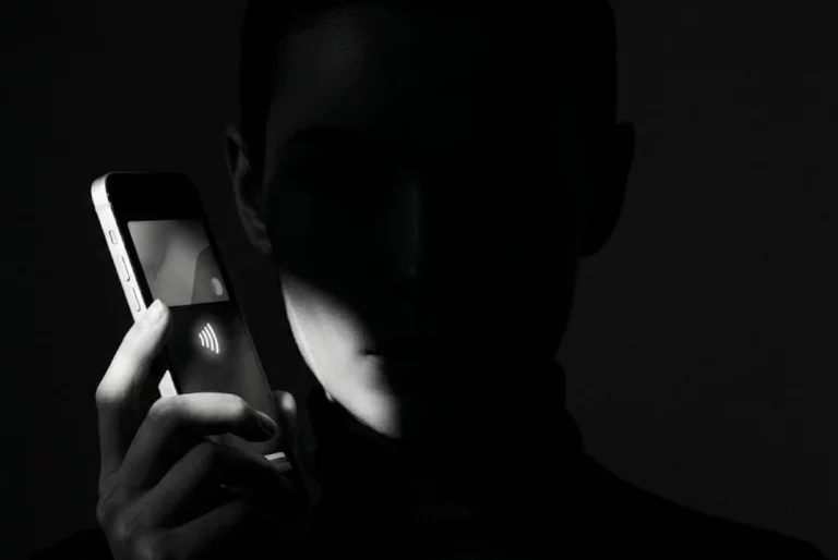 woman holding phone
