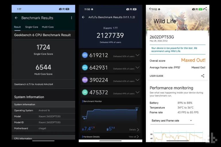 xiaomi 17t--benchmark test