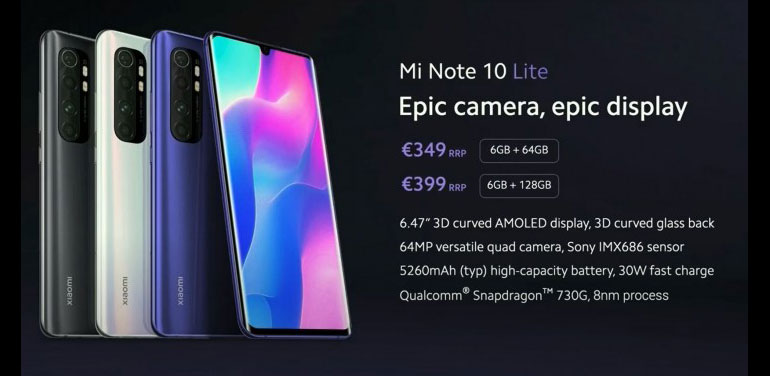 Xiaomi Mi Note 10 Lite specs