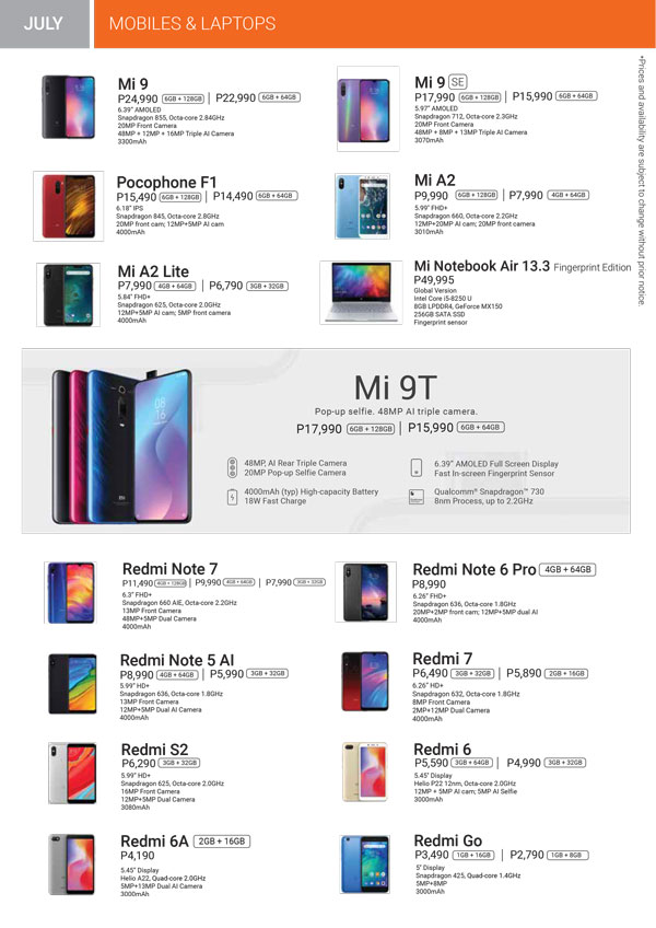 Here Is Xiaomi Mi Store S Updated Brochure And Product