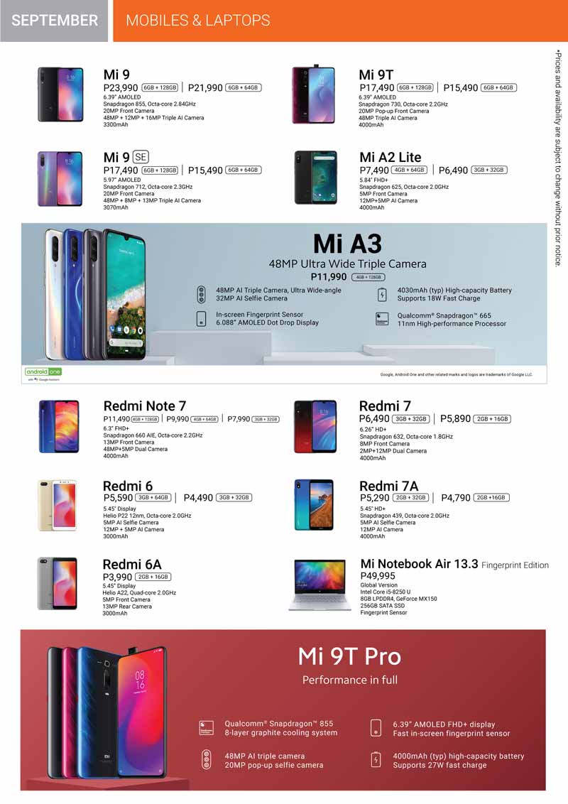 Xiaomi Philippines Brochure September