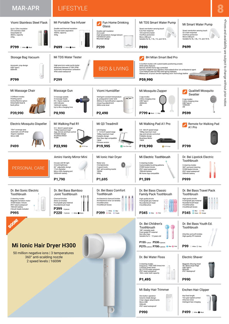 Xiaomi Mi Store Product Brochure Mar/Apr 1