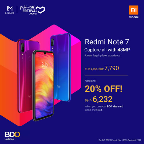 Xiaomi Redmi Note 7 BDO discount