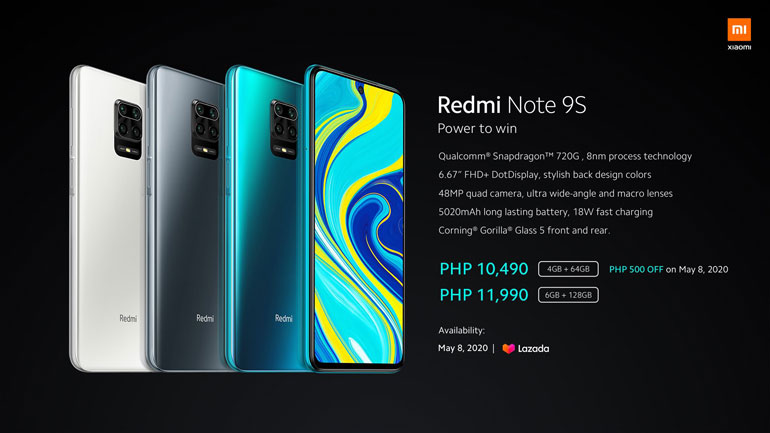 Xiaomi Redmi Note 9S Price Philippines