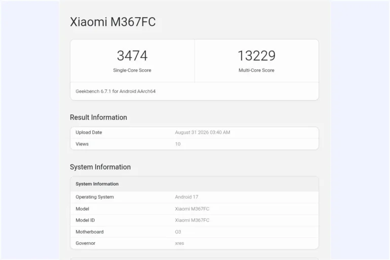 Xiaomi Xring O3 chip posts strong benchmark scores